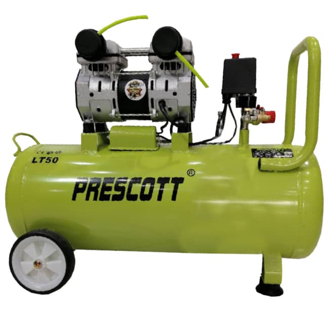 پمپ باد 50 لیتری پریسکوت 1450 وات 8 بار دو موتوره PAS5003L Prescott