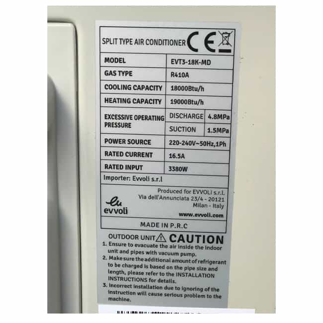 کولر گازی ایوولی 18000 گلدن EVT3-18K-MD T3