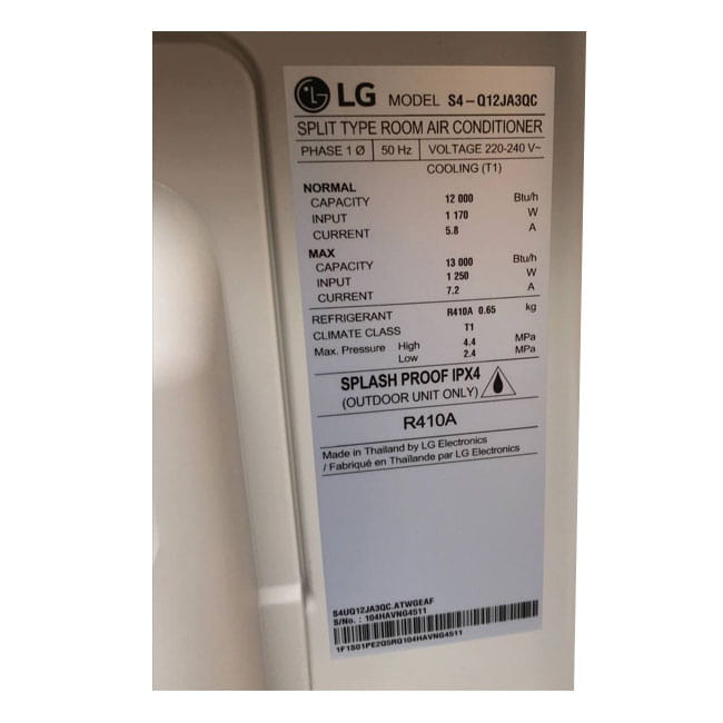 کولر گازی ال جی 24000 اینورتر S4-UQ24JA3QC LG T1